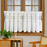 Cortinas De Encaje Blancas Transparentes Para Cocina Y Estudio Decoración De Ventanas Pequeñas Estilo Rustico Cortinas Para Puerta De Cocina - details 2