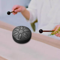 Steel Tongue Drum De 3 Pulgadas Con 6 Notas Instrumento De Percusión Para Meditación Y Yoga Mini Handpan Drum Con Mallets Incluidos - details 12