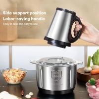 Picadora de carne eléctrica de 5 l, procesador de alimentos para bebés de acero inoxidable 304, cortadora de verduras multifuncional, trituradora de alimentos - details 6