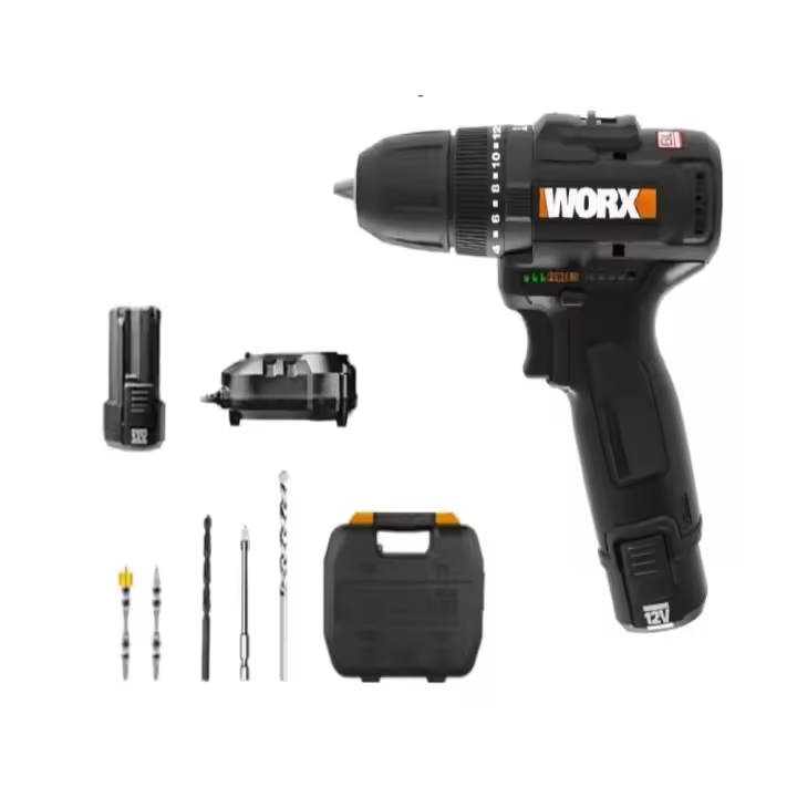 TALADRO ATORNILLADOR 12V CON PERCUTOR WORX WX121 - 1