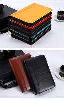 Cubierta De Cuero PU Para Negocios A5/A6 Portafolio De Hojas Sueltas Con Cierre De Cremallera Bolsa Para Libro De Notas Y Calcular - details 11