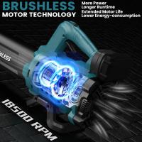 Soplador de hojas eléctrico inalámbrico, soplador de nieve con batería de 130 MPH, 480 CFM, compatible con batería Makita de 18v, soplador de mano, nuevo, Soplador de hojas sin cuerda - details 2