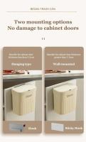 Basurero Colgante Con Tapa Gran Capacidad Para Cocina Ecológico Y Práctico Bins De Residuos De Pared Montado Basura - details 6
