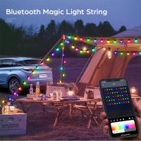 Luces LED Inteligentes Bluetooth USB Para Decoración De Jardín Y Camping 10M Con 50 Luces De Navidad Guirnalda Lámpara De Aire Libre Y Habitaciones - details 0