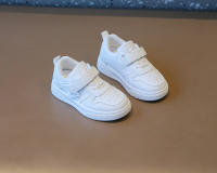 Nuevos Zapatos De Niños Pequeños En Blanco Tenis Deportivos Antideslizantes Suela Suave Primavera Otoño Casual Unisex PU Cuero Transpirable Talla Verdadera - details 6