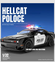 Coche De Juguete Dodge Hellcat 1:32 Metálico Con Sonido Y Luz Modelo De Coche De Policía Pull Back Para Niños - details 0