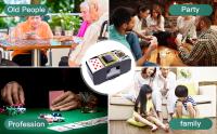 Barajadora de cartas automática, máquina repartidora de cartas a batería, barajadora de cartas de casino eléctrica para UNO, Blackjack, Texas Hold'em, juegos de cartas para el hogar - details 5