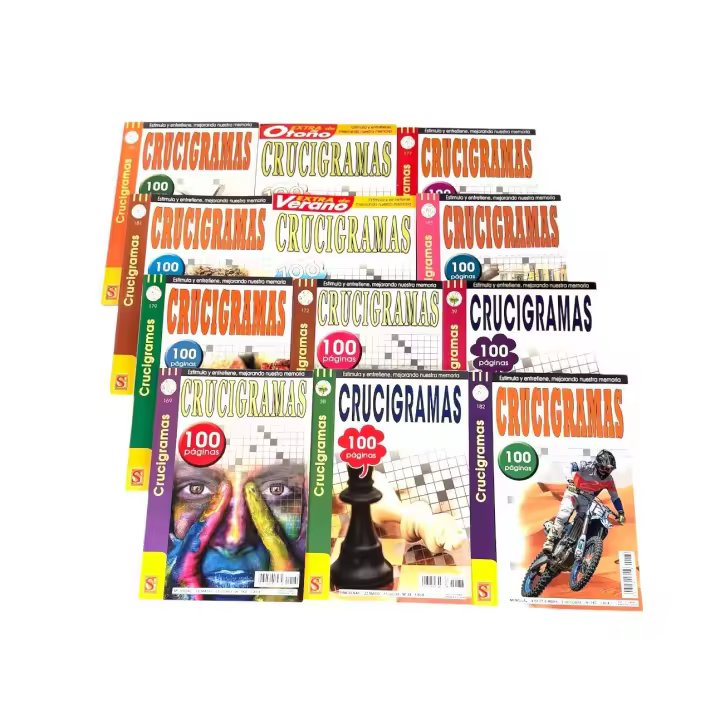 Crucigramas Variados En Pack de 4 Libros Surtidos De Distintos Modelos Entretenimiento Y Desafío Para Adultos Distripubli - 1