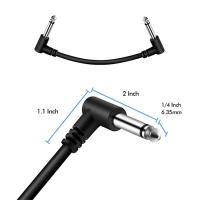 Cable De Efecto Para Guitarra 1Pcs Conector Angulo Derecho 30Cm Cable De Audio 6.35mm a 6.35mm Accesorios De Guitarra - details 4