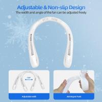 Ventilador de Cuello portátil, recargable por USB, sin Aspas, 5 velocidades, flujo de aire de 360 Grados, para helbres y Mujeres, recargable. - details 1