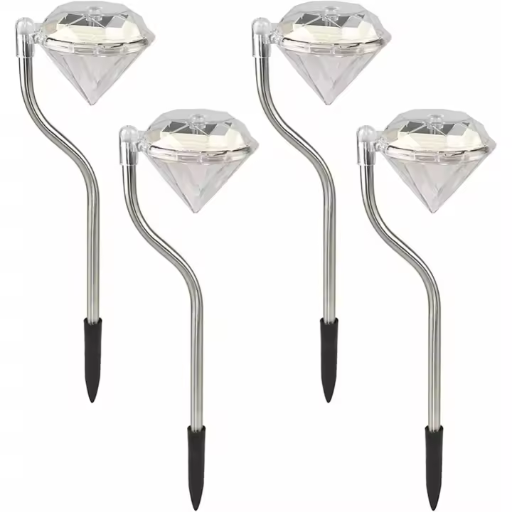 Luces solares para jardín con LED que cambian de color y diamantes - 1