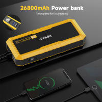 Arrancador de batería de coche multifuncional, bomba de aire de 26800mAh,GOOLOO GP4000 PRO Jump Starter, Power Bank de , Pico de 4000A, Salida de CC de 15V 10A, LED Blanco de 1W, Diesel de 10L - details 4