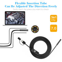 Cámara De Endoscopio Android Con 6 LED Ajustables IP67 Impermeable 1m 2m 5m Micro Cámara De Inspección Video Tubo Serpiente Borescope - details 3