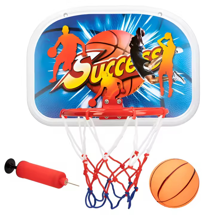 CANASTA BALONCESTO CON BALÓN - Marca CB SPORTS - Edad +3 Años - Mini Balón De 10cm y Bomba De Aire Incluida - 1