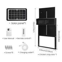 Puerta Automática Para Pajareras Solar Con Pantalla LCD Sensor De Luz Timer Control Remoto Anti Pinza Impermeable Para Pollos - details 9