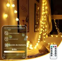 Luces De Cadena De Bolas LED 10M Para Exteriores Luces De Navidad Para Jardín Fiesta Hogar Boda Decoración Incluye Pilas - details 7