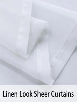 Cortina Transparente Impermeable Para Exteriores 1Pc/2Pcs Color Negro Blanco Gris Hecha De Poliéster 100% Translúcida - details 4