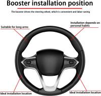 Car Steering Wheel Knob,Adjustable Universal Fit Non-Slip Spinner Booster, Car Accessories Easy Installation No Tools Required(Black) - details 1