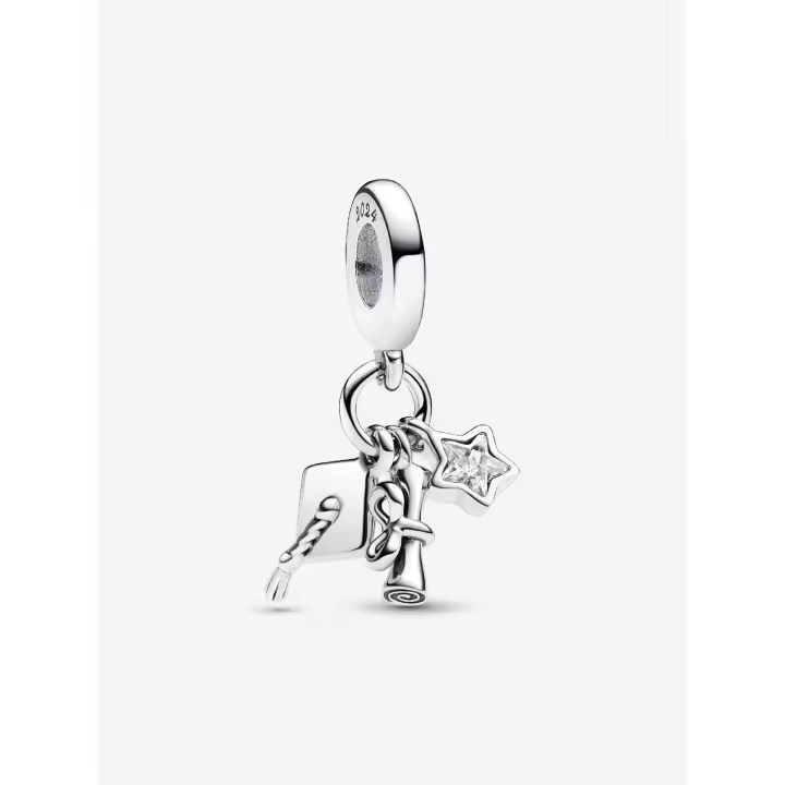 Pandora - Charm triple Colgante de graduación 2024 - Plata de Legislación - 1