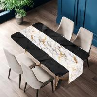 Corredor De Mesa Con Textura De Mármol Blanco Gris Oro Para Cocina Comedor Sofa Mesa De Noche Hogar Tablerunner De Textura - details 10