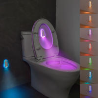 Luz De Noche Para Inodoro Con Sensor De Movimiento LED Impermeable De 8 Colores Luces De Iluminación Para Baño Decorativo Luz Pequeña Al Aire Libre - details 0