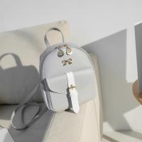 Mochila Mini Para Mujer En PU Cuero Kawaii Estilo Gracioso Bagpack Pequeño Para Escuela Con Lazo Y Hojas Vacías Moda Casual - details 7