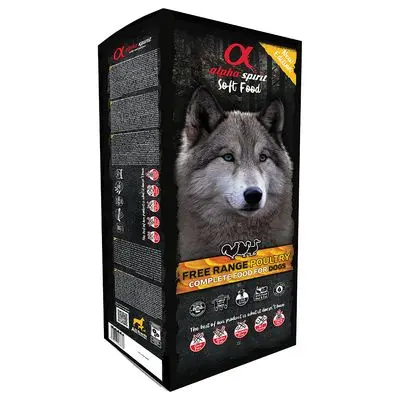 Alpha Spirit Complete Poultry 9 kg  45x200gr Comida semihúmeda hipoalergénica para perros de todas las razas. Elaborada con ave campera y pescado frescos mediante un cuidadoso proceso de preparación. - 1