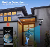 Cámara De Seguridad KERUI 4K Dual Screen Solar Exterior Sin Cable 4G/WiFi PTZ Lentes Doble Protección Automática Tracking CCTV Detector - details 6