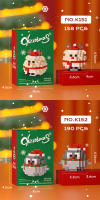 Mini Bloques De Construcción Navideñas Con SANTA CLAUS MUÑECO DE NIEVE CIervo Y Árbol Para Decoración De Navidad Juguete De Puzzle Para Niños Regalos De Xmas - details 9