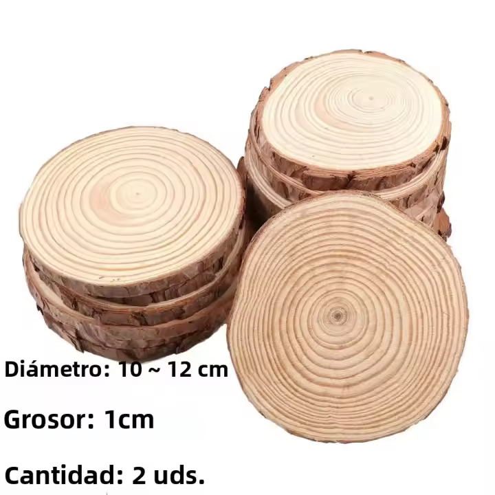 Círculos De Madera De Pino Natural No Terminados 3-16CM Para Manualidades DIY Bodas Y Fiestas Pintura Y Decoración - 1