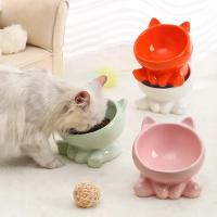Tazón De Alimentos Para Mascotas De Cerámica Con Base Alta Protector De Cuello Antisalpicaduras Antisalpicaduras Para Perros Y Gatos Alimentación De Animales De Compañía - details 9