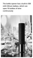 Abrepuertas Automático Electrónico Rojo Para Vino Con Cortador De Aluminio Y Apertura Rápida De Denegadores Herramienta De Extracción De Tacos De Madera - details 2