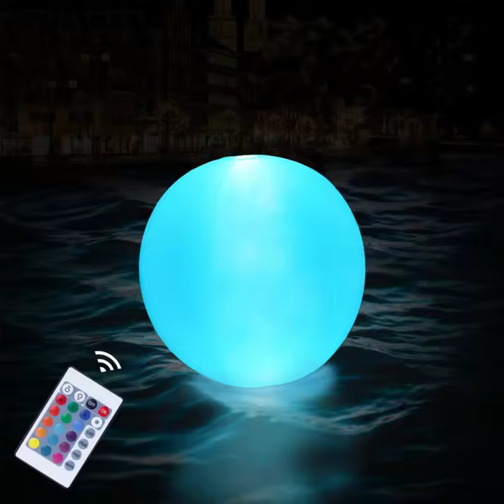 Bola de luz flotante para piscina, Bola de piscina solar para exteriores, Bola de luz para exteriores de 40 cm - 1