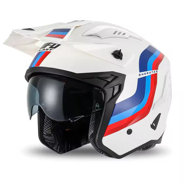Ufo Casco Jet Sheratan Blanco Adulto - 1