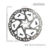 NFOX 160 Accesorios Para Bicicleta Freno De Disco De 203mm 140mm 180mm 2.3mm Adecuado Para Montaña Carretera Motos Ciclismo - details 2