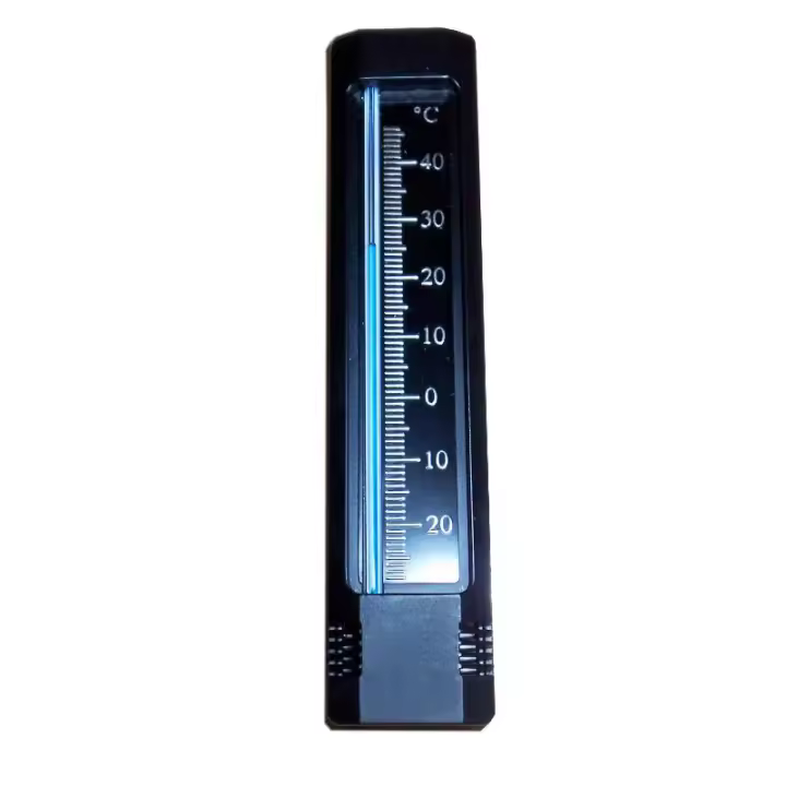 Pluvia termometro 101805-pvc  140x30 mm pvc negro 34005 - 1