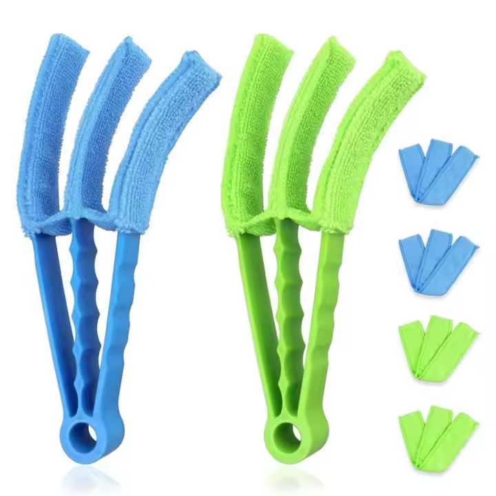2 Ventana Ciega pluma Cuchillo liomador herramienta extraordinaria Con 6 microfibras Mangas para persianas venecianas aire acondicionado Coche AC Vent y más - 1