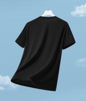Camiseta De Hombre Verano Seda De Hielo Secado Rápido Cuello Redondo Manga Corta Estampado Rayado Casual Deportivo Para Running - details 12