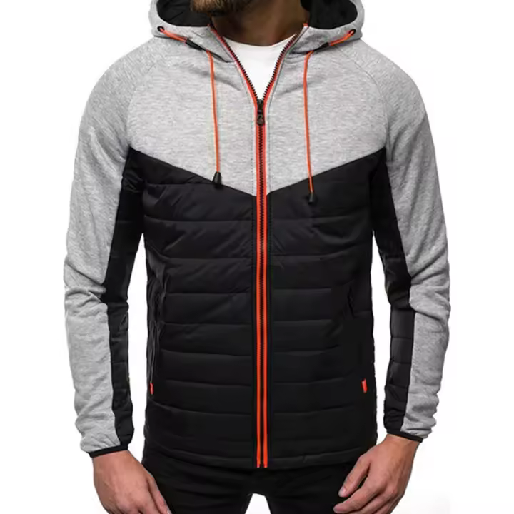 Nueva Chaqueta De Cremallera Para Hombres 2024 Con Capucha Abrigada De Alta Calidad Estilo Casual Para Todas Las Estaciones Abrigo Exterior De Policarbonato - 1