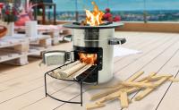 AREBOS Horno Rocket incl. SartÃ©n grill Barbacoa Estufa Rocket Estufa de camping - details 0