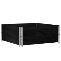 vidaXL Jardinera de madera maciza de pino 100x100 cm Color Marrón,  Negro,  Gris y mas - details 3
