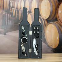 Juego De 5 Piezas De Acero Inoxidable Con Botella Forma De Estuche Tapa De Derrame Anillo Cortador De Película Roedor De Vino Accesorios De Abrevidrios - details 1