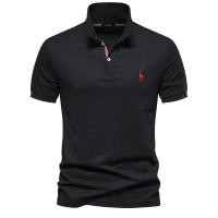 Camisas Polo De Algodón Para Hombre AIOPESON Estilo Casual Manga Corta Solida Nuevo Ropa De Verano Antipelusa - details 7