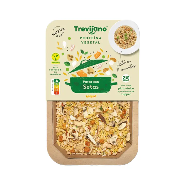 Proteína Vegetal Pasta con Setas 200g Trevijano – Receta Cremosa y Rica en Proteína - 1