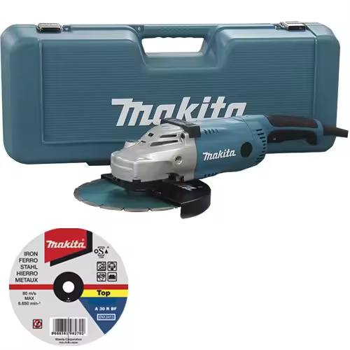 MAKITA - Amoladora MAKITA GA9020RKD 230mm 2.200W SAR Maleta+Disco Diamante + 10 Discos Corte - 1