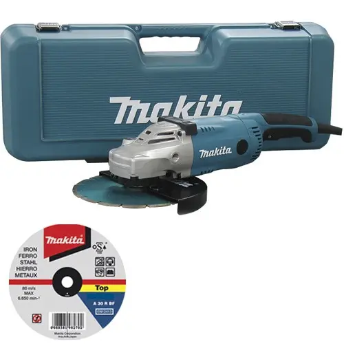 MAKITA - Amoladora MAKITA GA9020RKD 230mm 2.200W SAR Maleta+Disco Diamante + 10 Discos Corte - 1