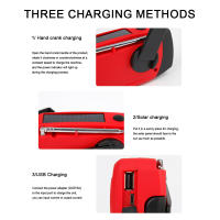 Radio De Emergencia Con Luz De LED Y Crank De Mano 2000mAh AM FM NOAA Solar Tenedor De Emergencias Y Camping Con Cargador De Power Bank - details 13