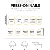 Uñas Postizas Francesas Cortas 24 PCs Con 1 Jelly Y 1 Archivo De Uñas Material ABS Estilo Diverso Sin Químicos De Alta Importancia - details 1