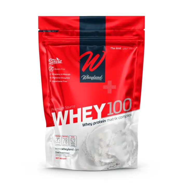 Proteinas - Whey 100 1 Kg de la marca WheyLand, suplemento para mejorar la recuperacion y el crecimiento muscular - 1