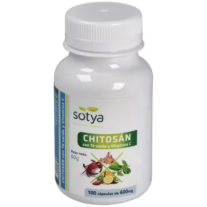 Sotya Chitosán + Té Verde + Vitamina C 600Mg 100Cáps - 1